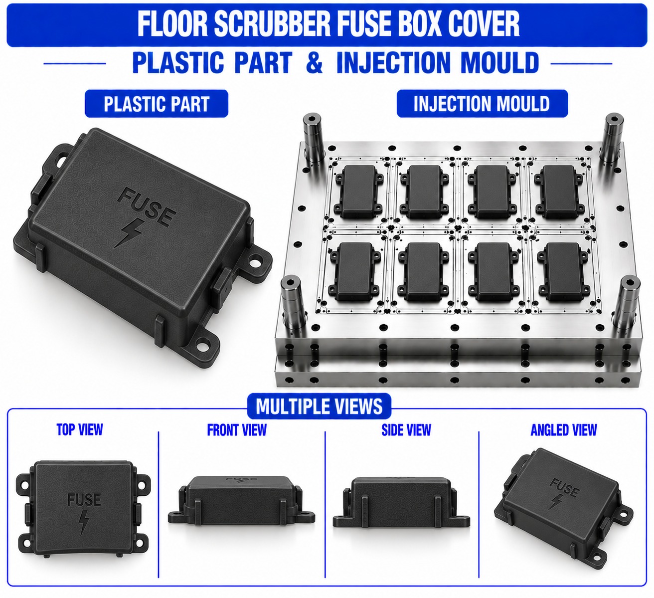 Floor Scrubber Plastic Fuse Box Cover Mould and Moulding Service